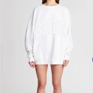 The Bar White Crew Neck Sweater